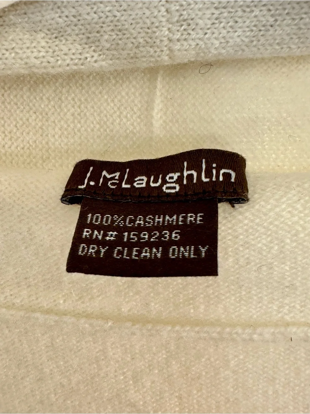 J. McLaughlin Cashmere Cream Wrap